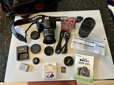Canon EOS Rebel T1i DSLR Camera 2 Lens Kit 18-55mm IS 75-300mm Accessories