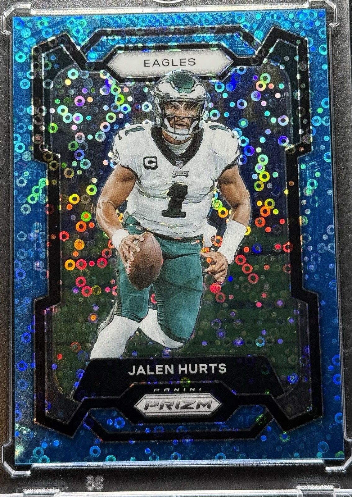 2023 Panini Prizm - Jalen Hurts #244 No Huddle Blue Prizm /95