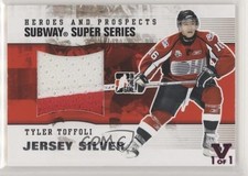 2009-10 ITG Heroes and Prospects Jersey Silver Vault Ruby 1/1 Tyler Toffoli 1j8