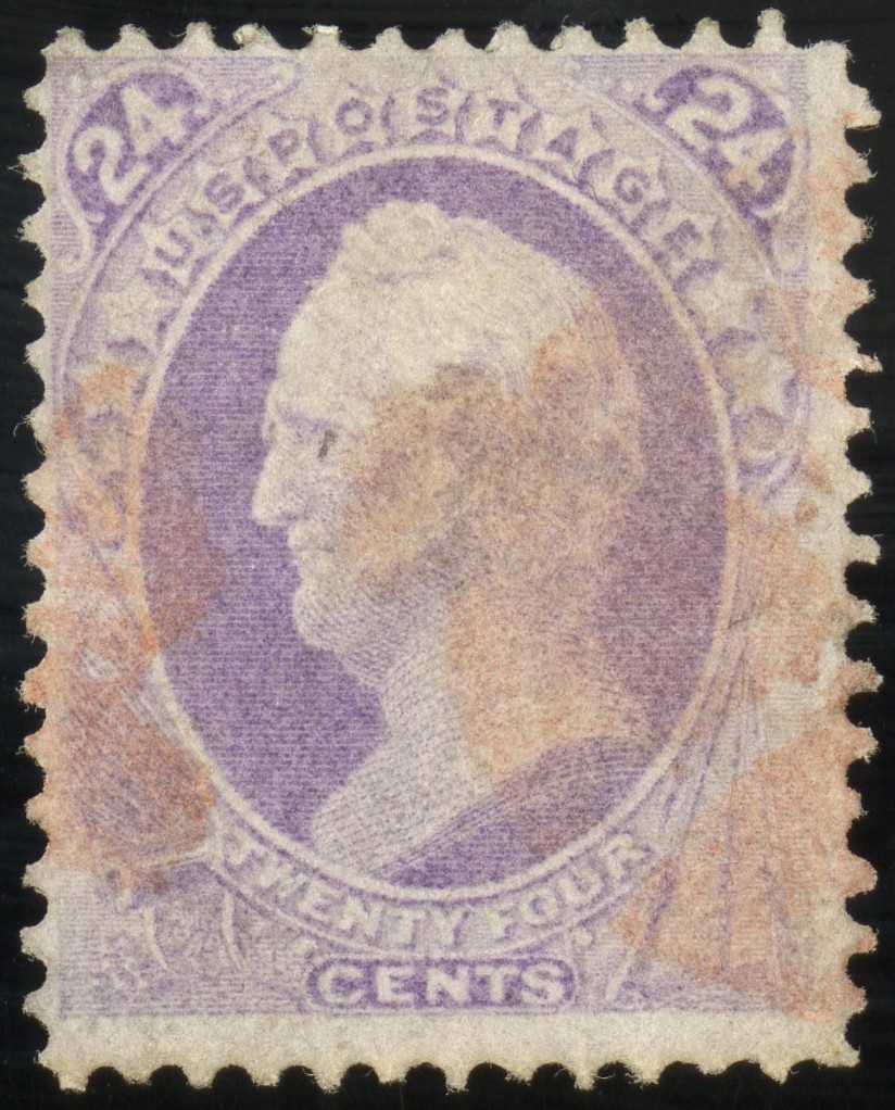 US Stamps # 153 Used VF Light Red Cancel Fresh Scott Value $240.00