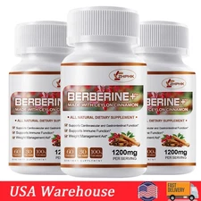 180 Berberine HCl 1200mg High Potency Berberine Supplement Blood Sugar Support