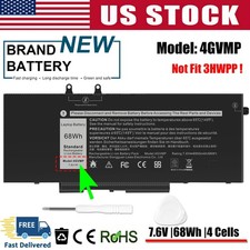 4GVMP 9JRYT BATTERY For DELL LATITUDE 5400 5500 Precision 3540 3550 C5GV2 68Wh