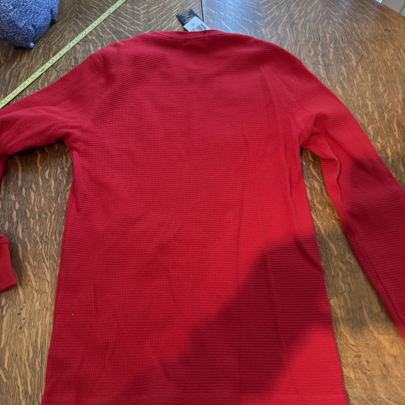 Polo Ralph Lauren Mens Thermal Shirt Large Slim Fit Red  Long Sleeve Waffle Knit thumbnail 9