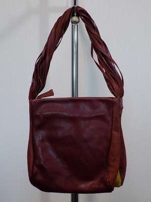 Delle Cose Handbag Tote Bag Purse in Bordeaux w/Defect Made in Italy NWOT