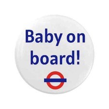 Baby On Board Badge – Fun Pregnancy Announcement Pin, Car/Pushchair Baby Badge