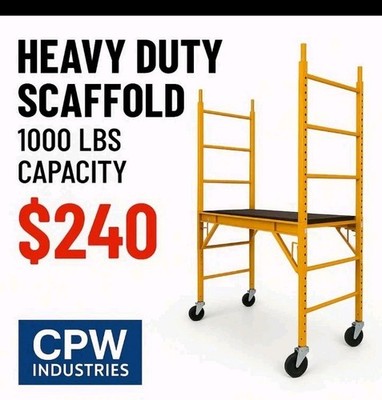  Heavy Duty Scaffold Tower Rolling 1000 lbs Capacity