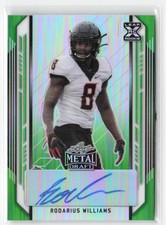 Rodarius Williams 2021 Leaf Metal Draft Rainbow Green Auto #/10 #BA-RW2 RC