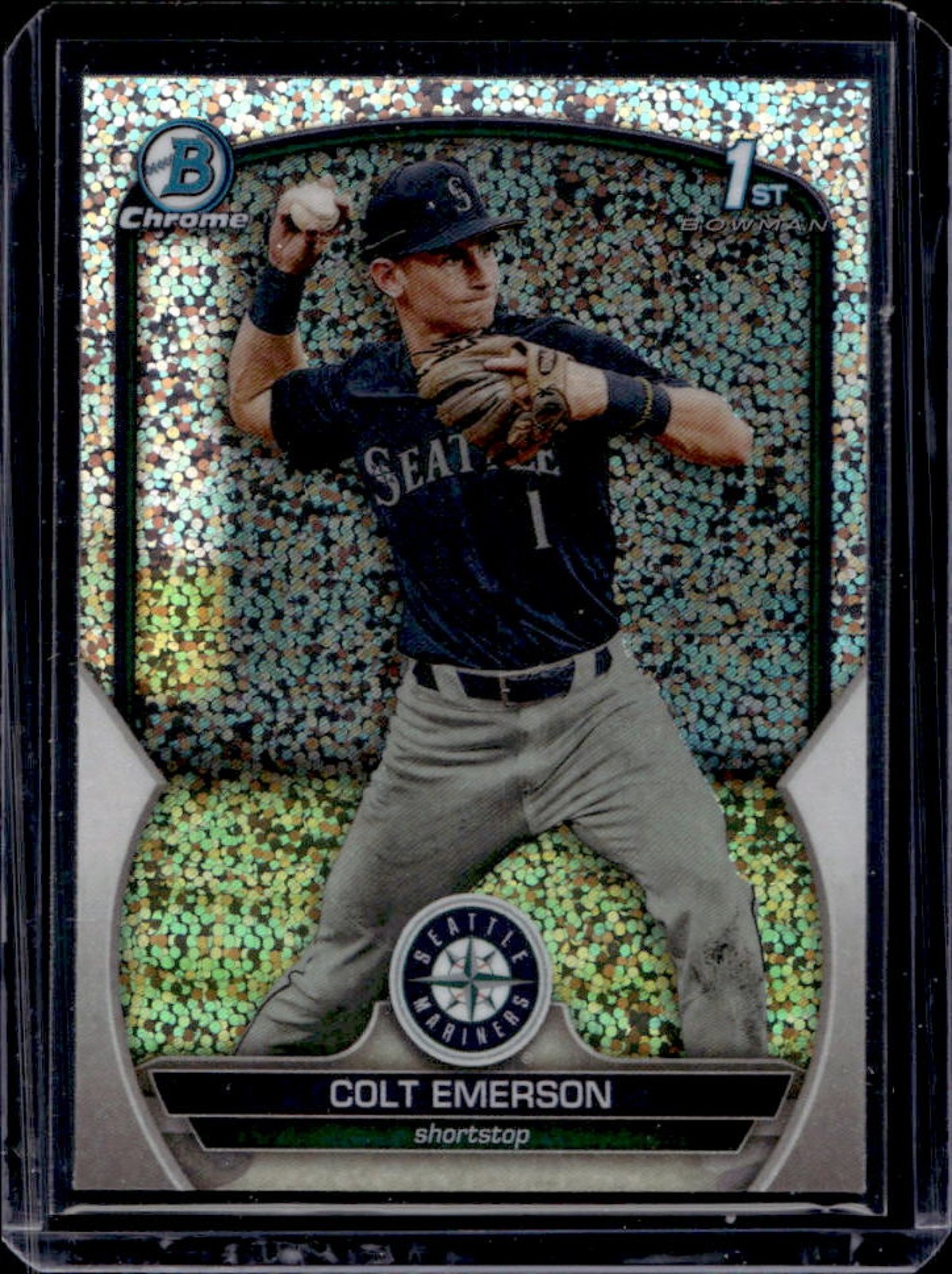 2023 Bowman Draft Colt Emerson Chrome Sparkle Refractor 1st Prospect #/200