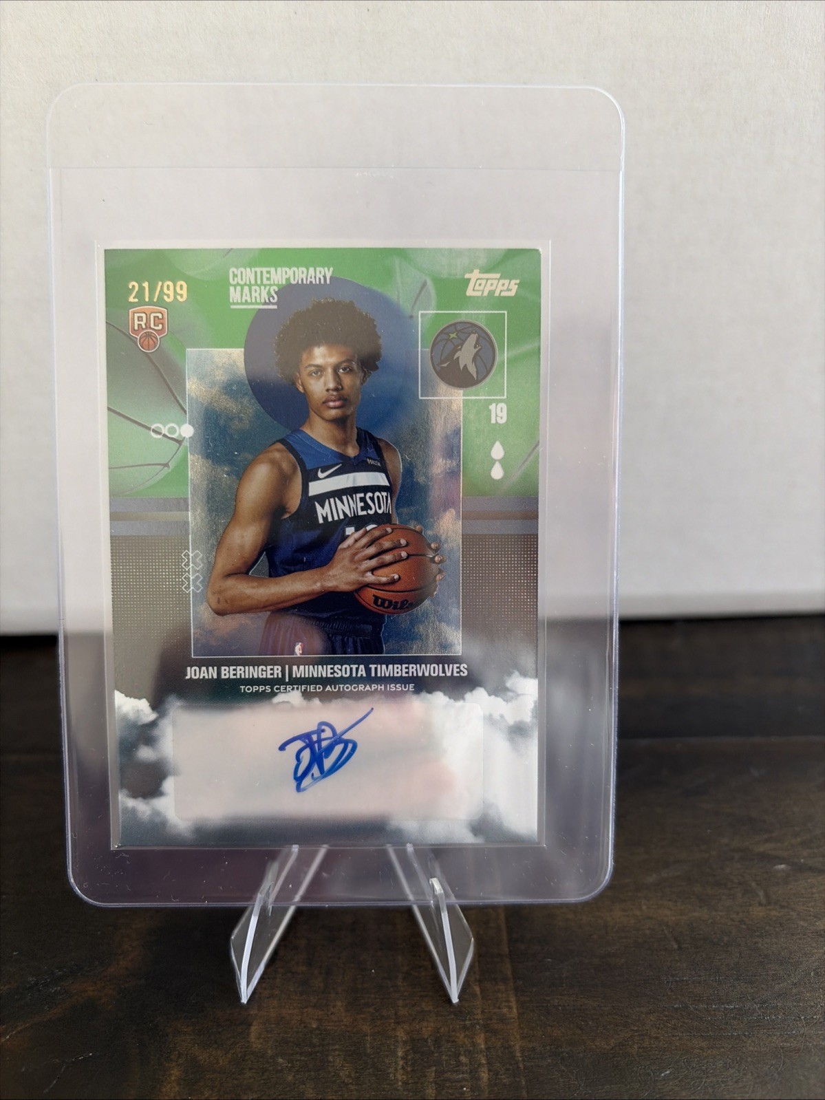 Joan Beringer 2025-26 Topps Contemporary Marks Green /99 Auto RC Timberwolves