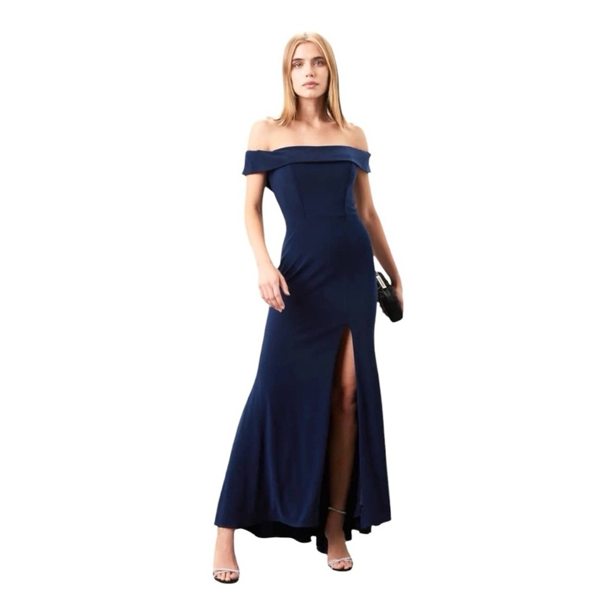 faviana navy blue dress Beaded-Corset Faviana Short Navy Hoco Dress main image 1