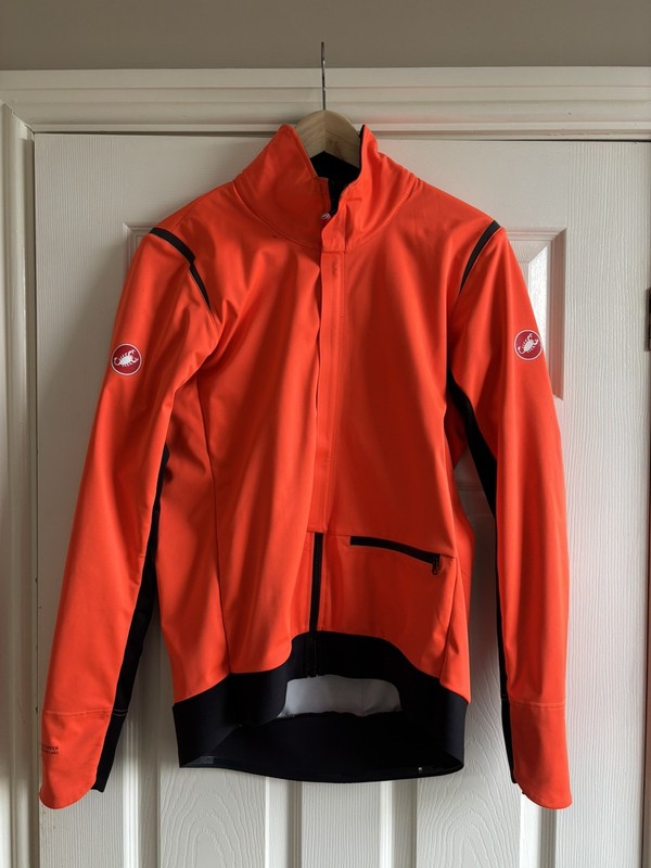 Castelli Alpha Doppio Men's Winter Cycling Jacket Orange, Size L