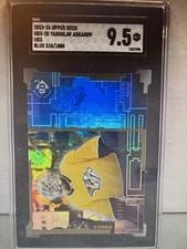 2023-24 Upper Deck UD3-25 Yaroslav Askarov UD3 Blue 518/1000. Card graded a 9.5