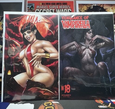 Vampirella Lot Signed Zavala Variant + Parrillo Cover Vengeance #18 NM