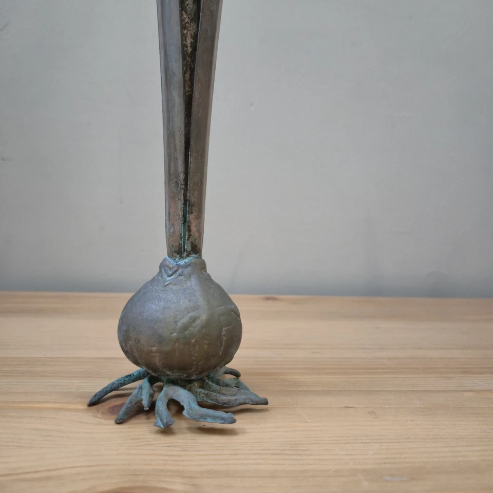 A Novelty Brass Posy Flower Vase In The Form Of A Bulb - Art Nouveau Influence - Image 2 of 3