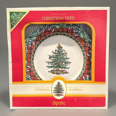 Vintage Spode Christmas Tree 8'' Collector Plate 2005 Collectible Box