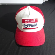 G/FORE Trucker Golf Hat One Size Red White Mesh "Hello My Game Is Horrible"
