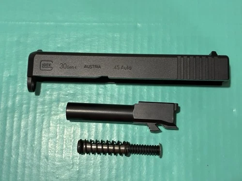 USED OEM GLOCK 30 GEN 4 COMPLETE SLIDE BARREL GUIDE ROD SPRING 45 ACP FRYING PAN