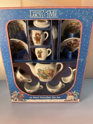 Vintage Enesco Design Giftware Lucy & Me 12 Piece Porcelain Children s Tea Set