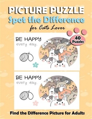 Picture Puzzle Spot the Difference for Cats Lover: Find the Difference Puzzls...