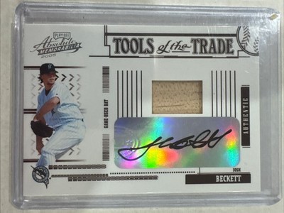 2005 Absolute Josh Beckett Tools Of The Trade Auto & Bat Piece 5/5 Marlins