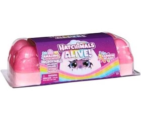 NIP Hatchimals Alive! Rainbow Splash Egg Carton 5 Eggs 10 Accessories