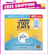Purina Tidy Cats Multi-Cat Clumping Litter, Clear Springs Scent, 40 lbs.
