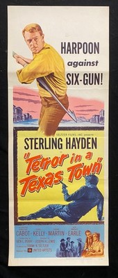 Terror In A Texas Town Original Insert Movie Poster 1958