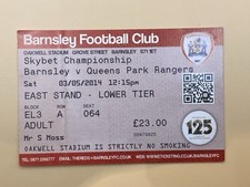 Barnsley FC V Queens Park Rangers FC Skybet Championship 3/5/14 Ticket Stub