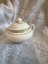 ROYAL WORCESTER CONTESSA FLOWER LIDDED TWO HANDLED SUGAR BOWL MINT CONDITION