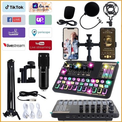 Professional Condenser Microphone Kit Complete Set For Podcast Studio Recording