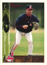 1995 Bowman #132 Damian Jackson Cleveland Indians Rookie Baseball Card. rookie card picture