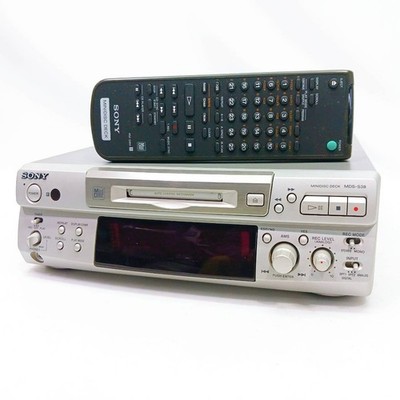 Sony MDS-S38 MiniDisc Deck w/Remote 100V Compact MD Player Tested Japan AH1811