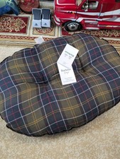Barbour Tartan Quilted Dog Bed Cushion Olive Replacement Cushion Unused