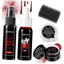 Halloween Fake Blood Makeup Kit, Realistic Washable SFX Blood
