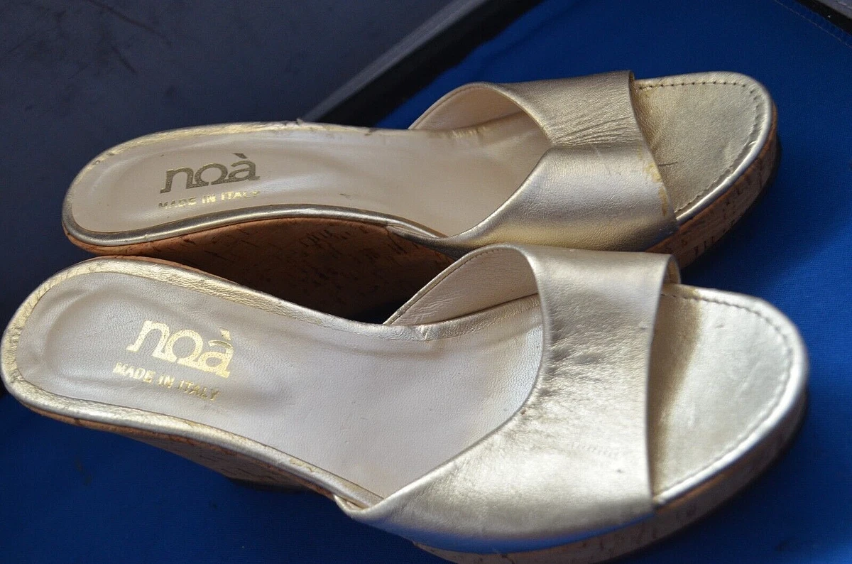 NOA ~Made in Italy Retro Gold Platform Slipper Shoes UK 5 EU 38 | eBay