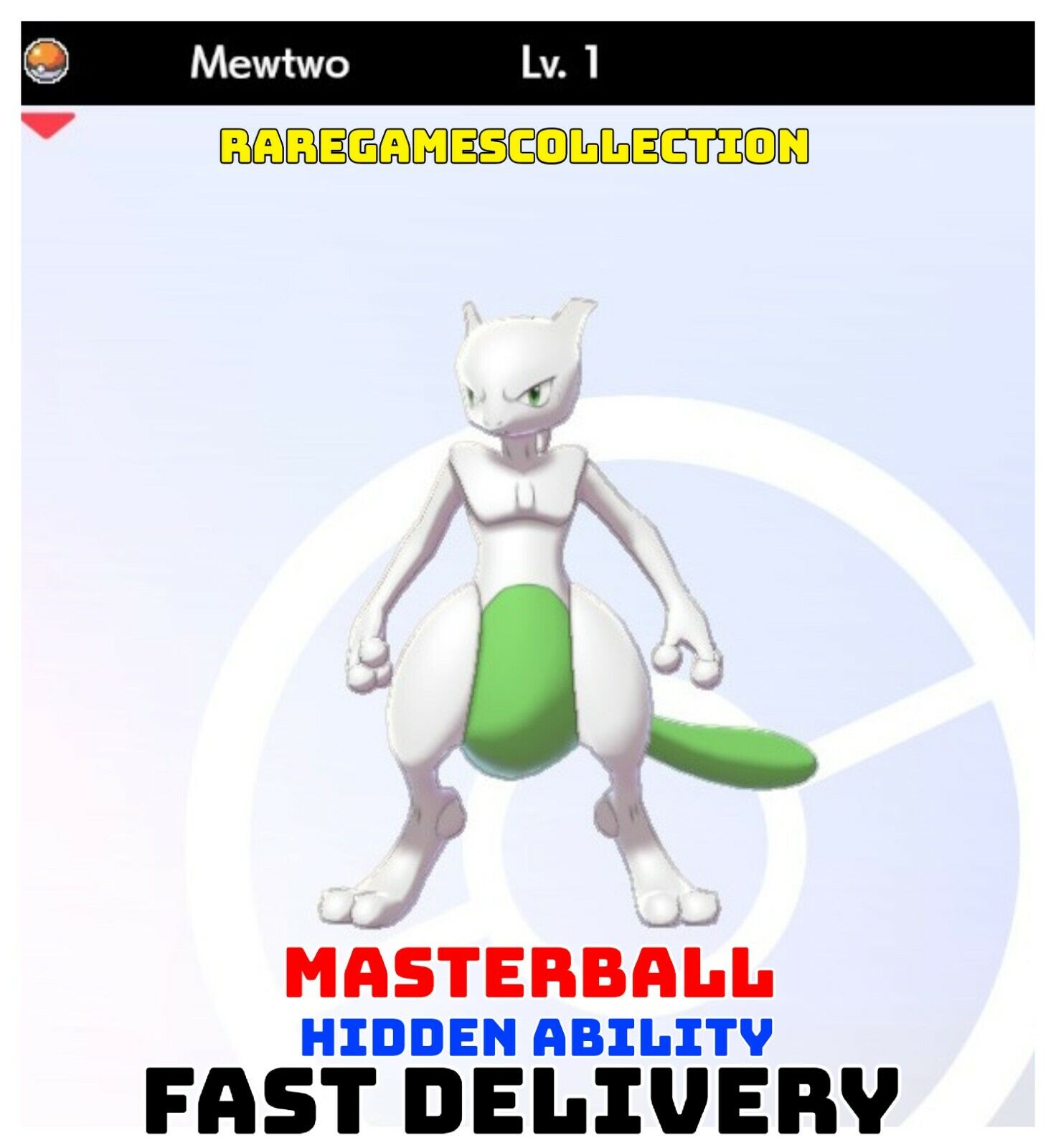 POKEMON SWORD AND SHIELD ✨SHINY✨ LEGENDARY MEWTWO WITH MASTER BALL!