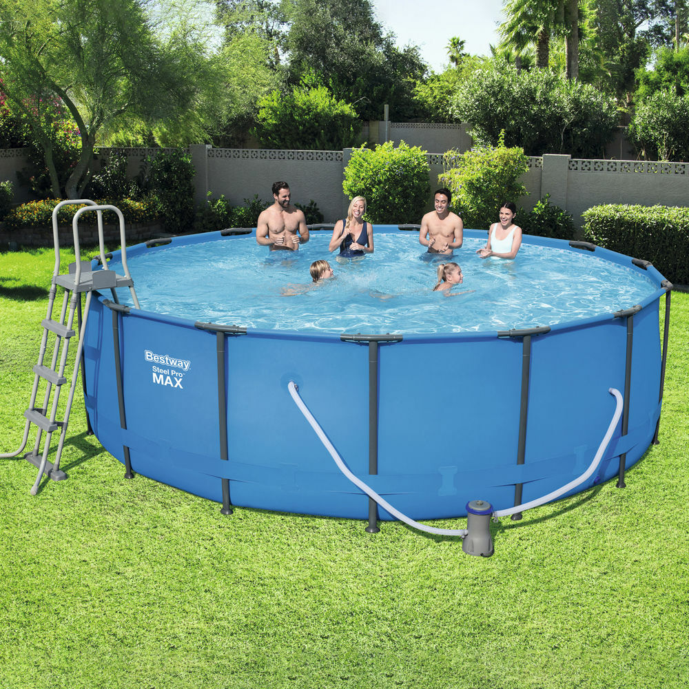 Piscina Redonda Con Depuradora Estructura Metalica Ø457x122 cm.