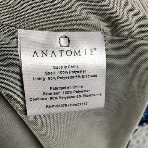 Anatomie Jacket Womens Large Gray Snake Print Removable Hood Luxury Windbreaker - Picture 4 of 13