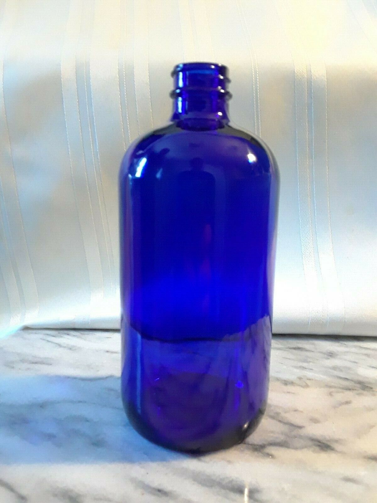 16oz Cobalt Blue Glass Bottles - 12/Case, Cobalt Blue Type III UV Resistant 28-400