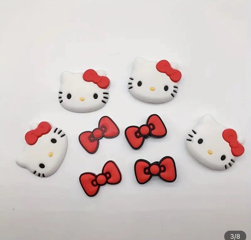 8pcs Cute Sanrio Hello Kitty For Croc Accessories Shoe Jewelry Decoration Charm - Picture 3 of 4