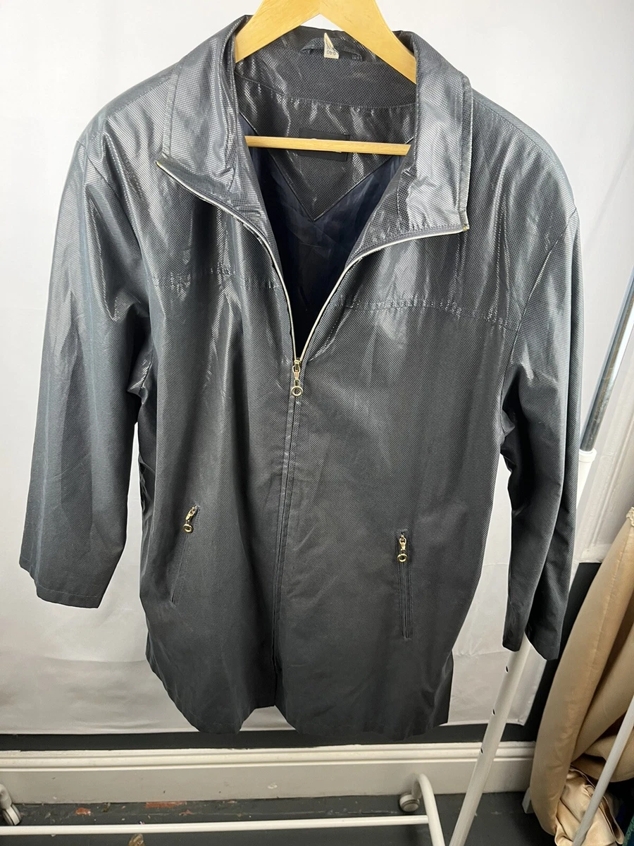 Wet shop look raincoat