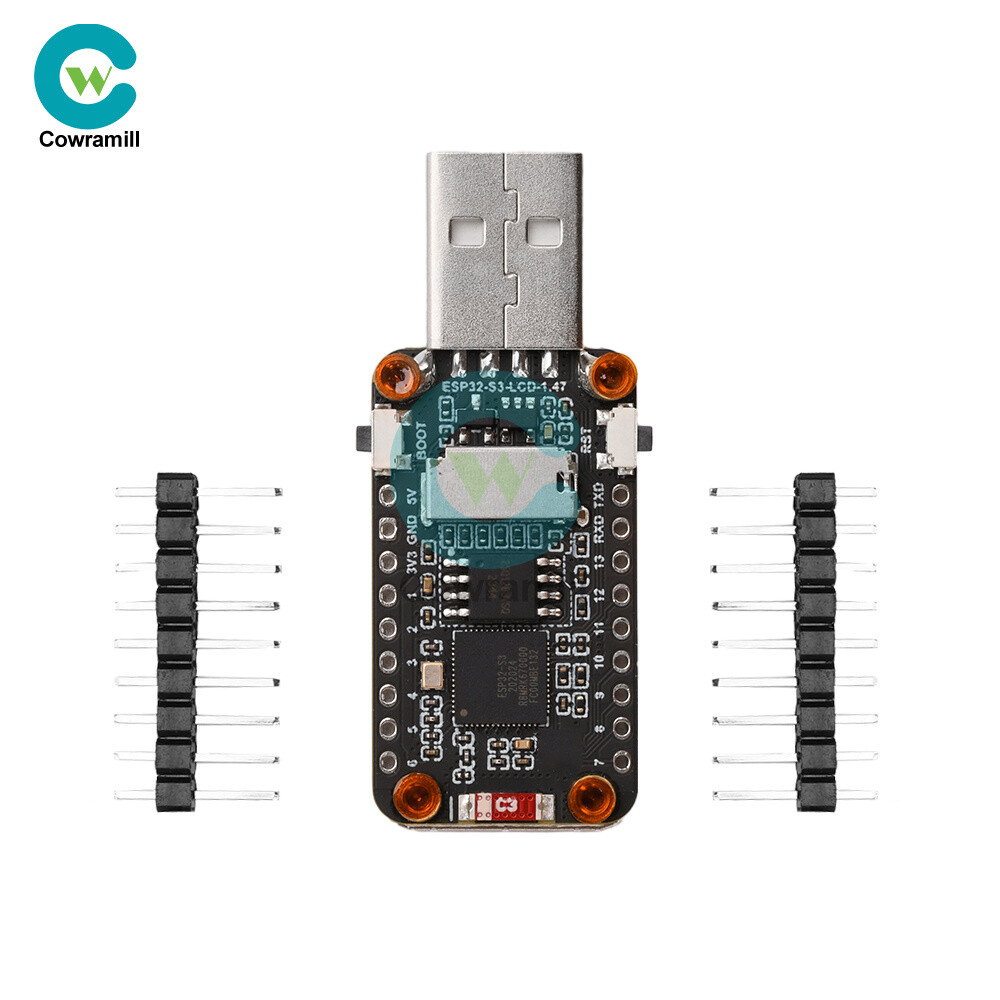 ESP32-S3 Development Board With 1.47" LCD Display - 240MHz Dual-Core Processor With Wi-Fi & Bluetooth 5