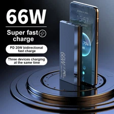 66W 50000mAh Power Bank Fast Charger Pack USB External Battery For Phone US