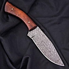 Custom HandMade Forged Damascus Steel Hunting Bowie Knife 2887