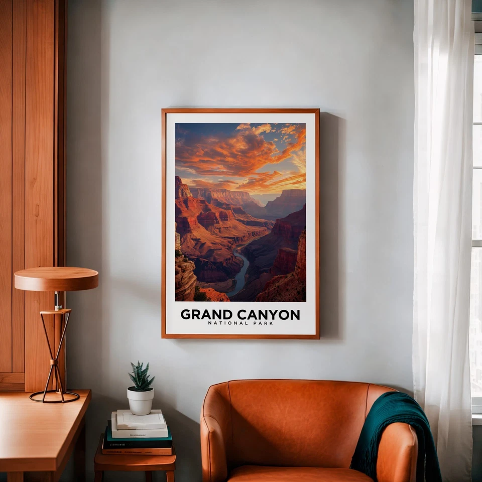 Grand Canyon National Park - Travel Poster, Home Decor, Arizona Destinations - Image 2 of 4