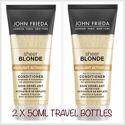 John Frieda durchsichtige blonde Highlight aktivierende feuchtigkeitsspendende Conditioner 2x50ml