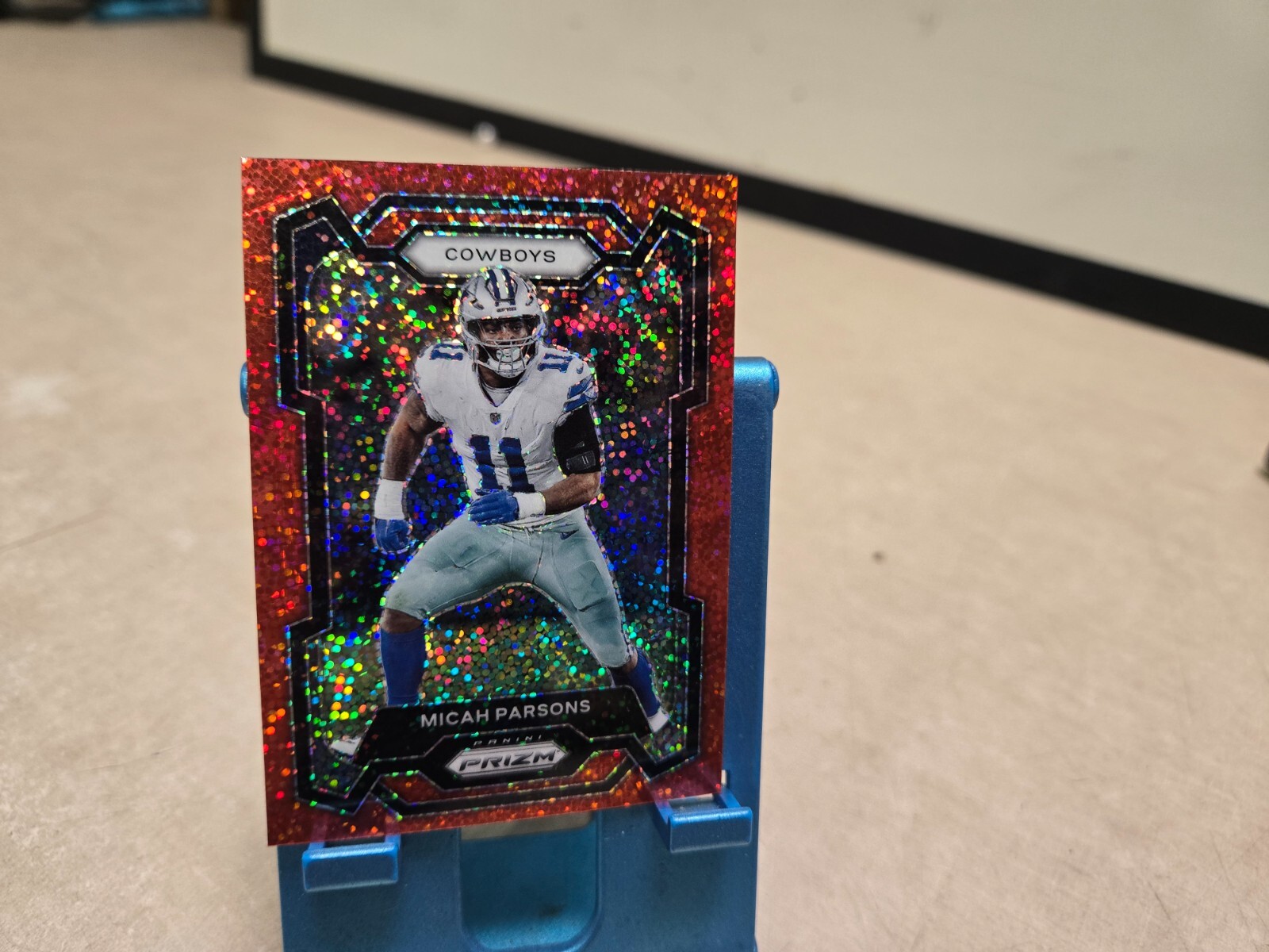 2023 Panini Prizm Prizms Red Sparkle #78 Micah Parsons