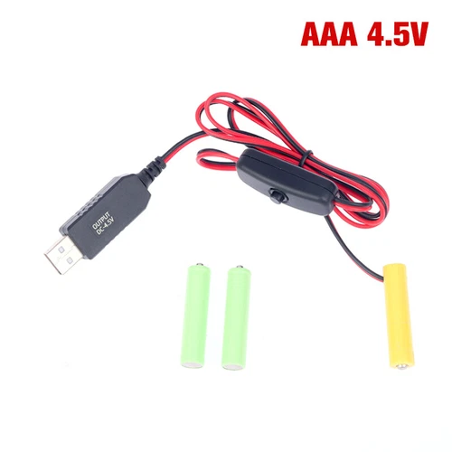 2PC AA/AAA 3V/4.5V/6V Battery Eliminator USB Power Supply Cable Replace UK - Bild 16 von 23