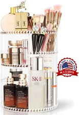 360 Rotating Makeup Organizer Set Organizador De Maquillaje Perfumes Accesorios