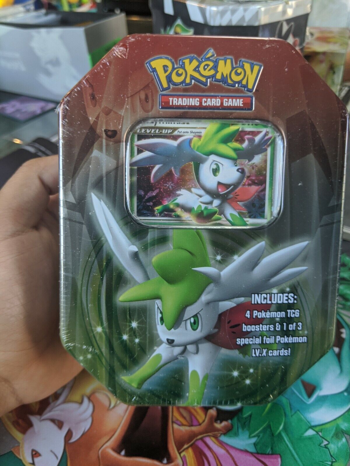 Shaymin Lv.X DP39 Promo Tin 2009 FACTORY SEALED 4 Vintage Boosters